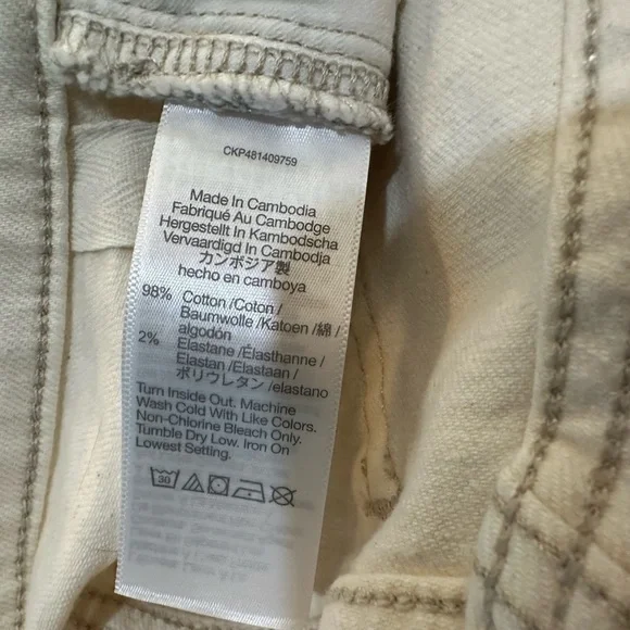 Madewell The 90s Straight High Rise Jeans Cream Size 29 - Picture 10 of 11